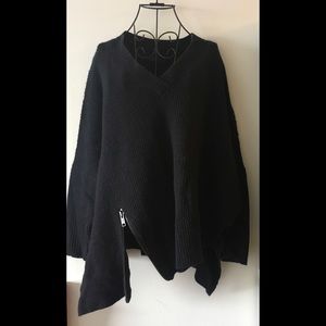 All saints able zip sweater s: Small navy/black